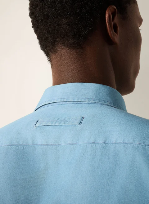 Риза от деним 'Bleached finish' Zegna — снимка 3