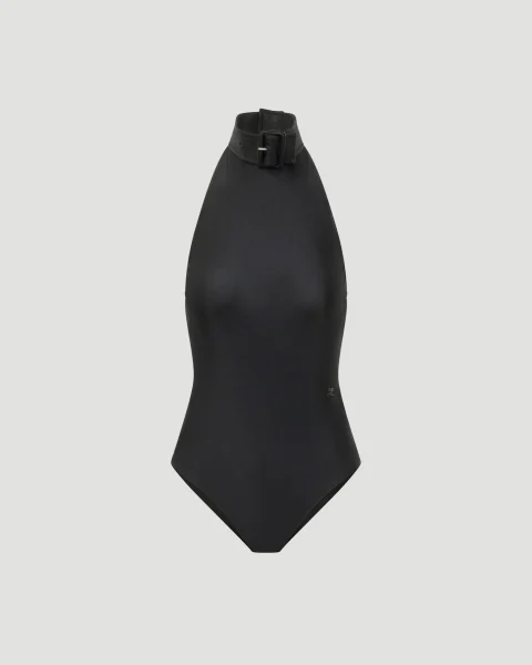 Courrèges Buckle-Detailed Sleeveless Bodysuit
