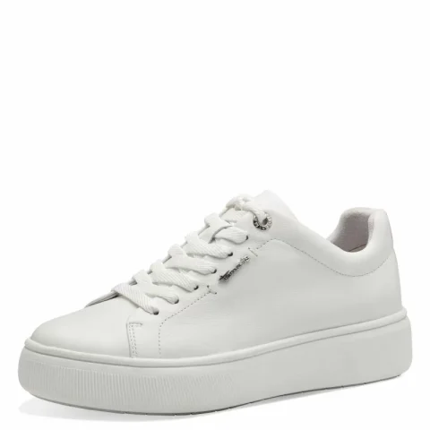 Дамски Сникърс TAMARIS – 1-23736-42-117 WHITE LEATHER — снимка 3