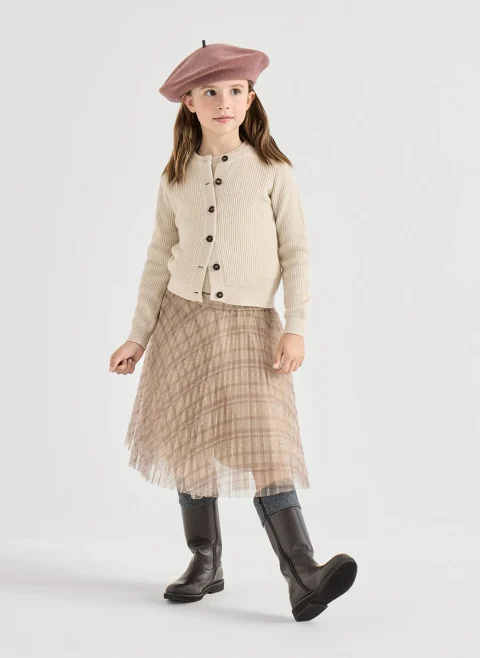 Жилетка от кашмир с 'English rib' дизайн Brunello Cucinelli Kids 8-10 — снимка 5