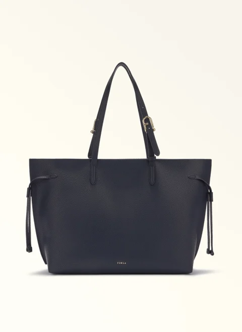 Кожена 'Tote' чанта Furla Ava Ink Blue Ink Blue L