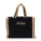 Дамска чанта деним Vanity Shearling SAINT BARTH — снимка 4
