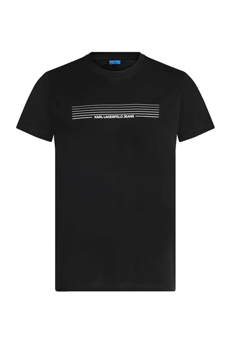 T-Shirt Klj Slim Stripes Logo B3M17001 999 black