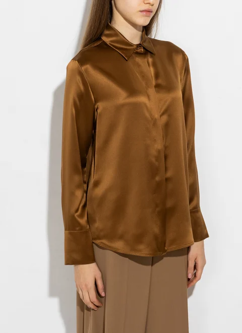 Риза от коприна Max Mara Mazurca — снимка 4