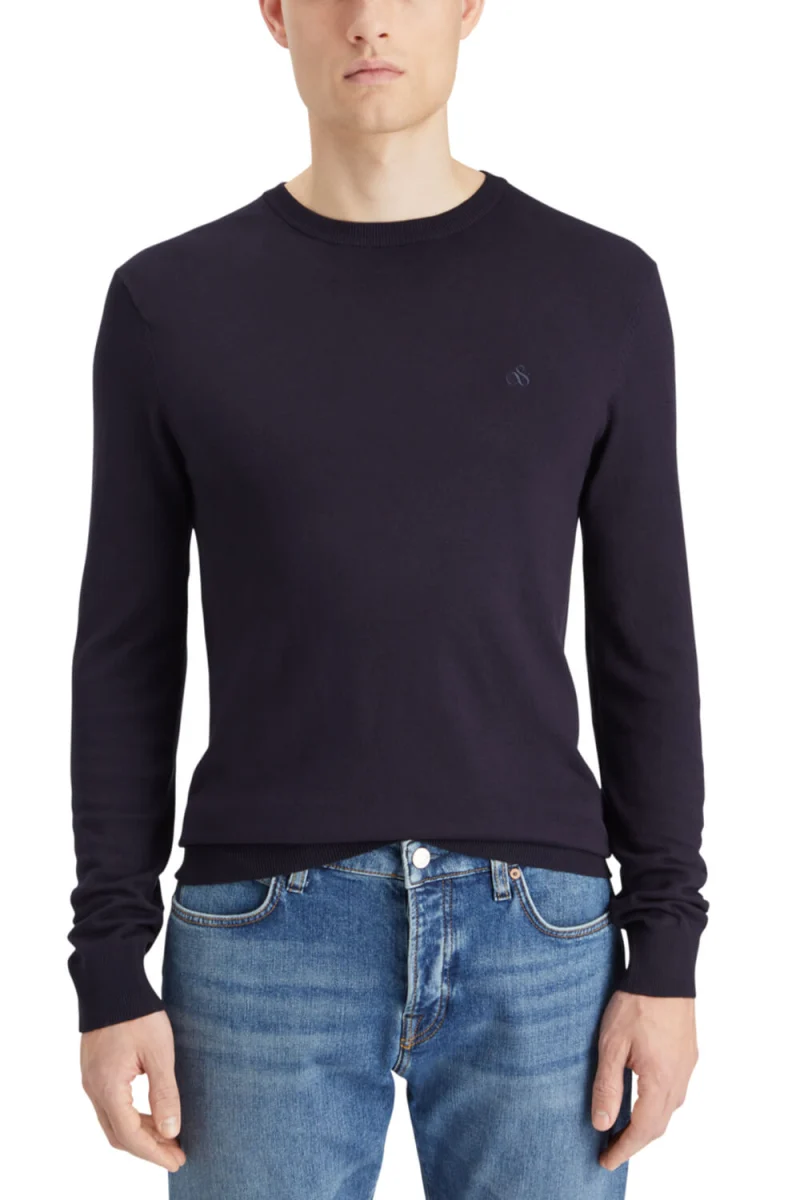 Плетено Core-Viscose Crewneck 179183 0002 night — снимка 2
