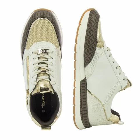Дамски Сникърс TAMARIS – 1-1-23732-21 OFFWHITE COMB — снимка 5