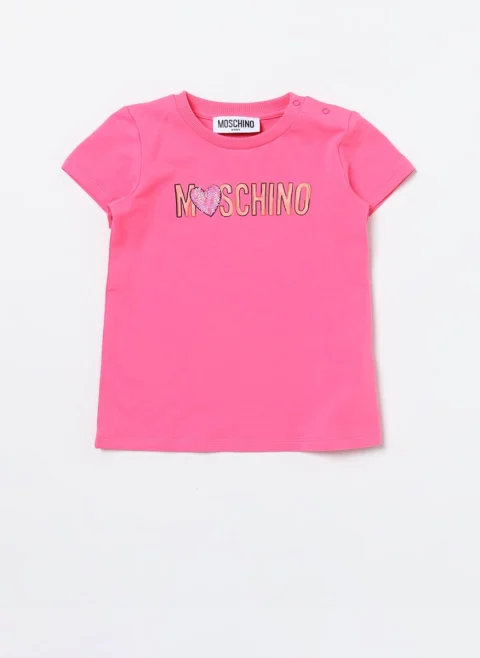 Тишърт с принт Moschino Kids