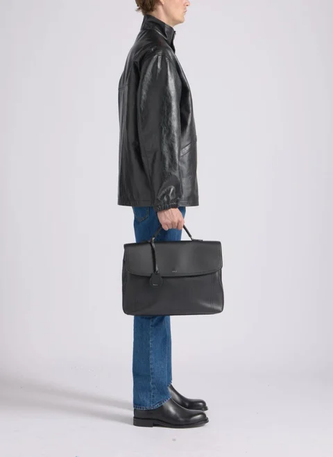 Чанта от естествена кожа Bally — снимка 6