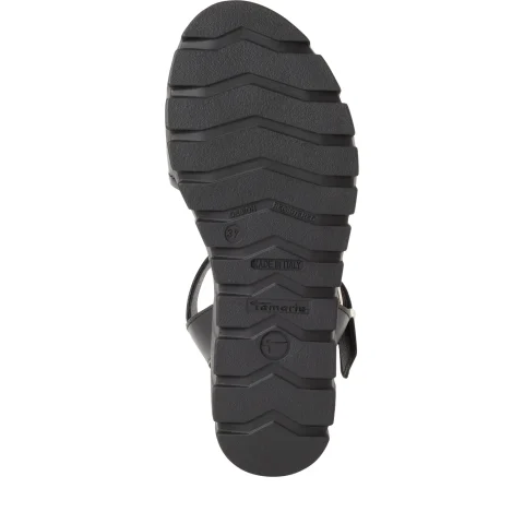 Дамски Сандали На Платформа TAMARIS – 1-28712-42-003 BLACK LEATHER — снимка 6