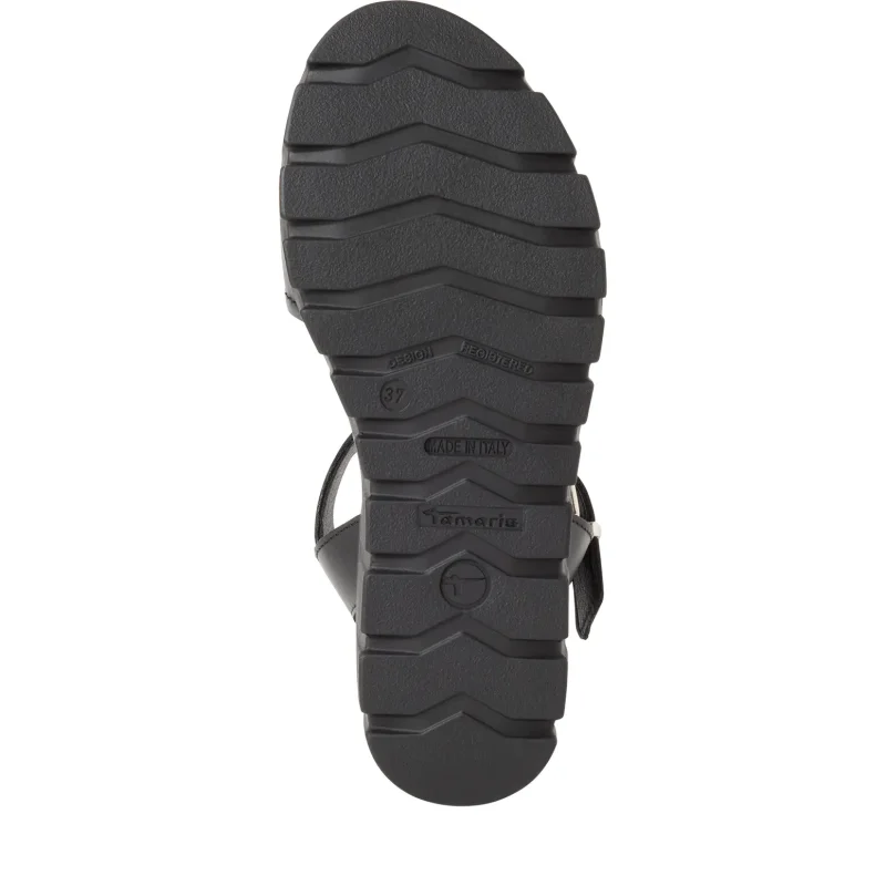 Дамски Сандали На Платформа TAMARIS – 1-28712-42-003 BLACK LEATHER — снимка 6
