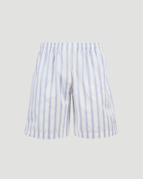 Striped Shorts in Blue and White
