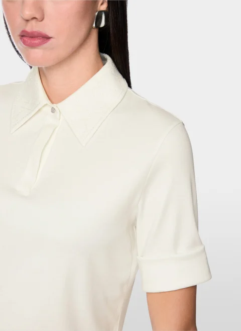 Полошърт със 'sparkling' мотив Marc Cain Collections — снимка 4