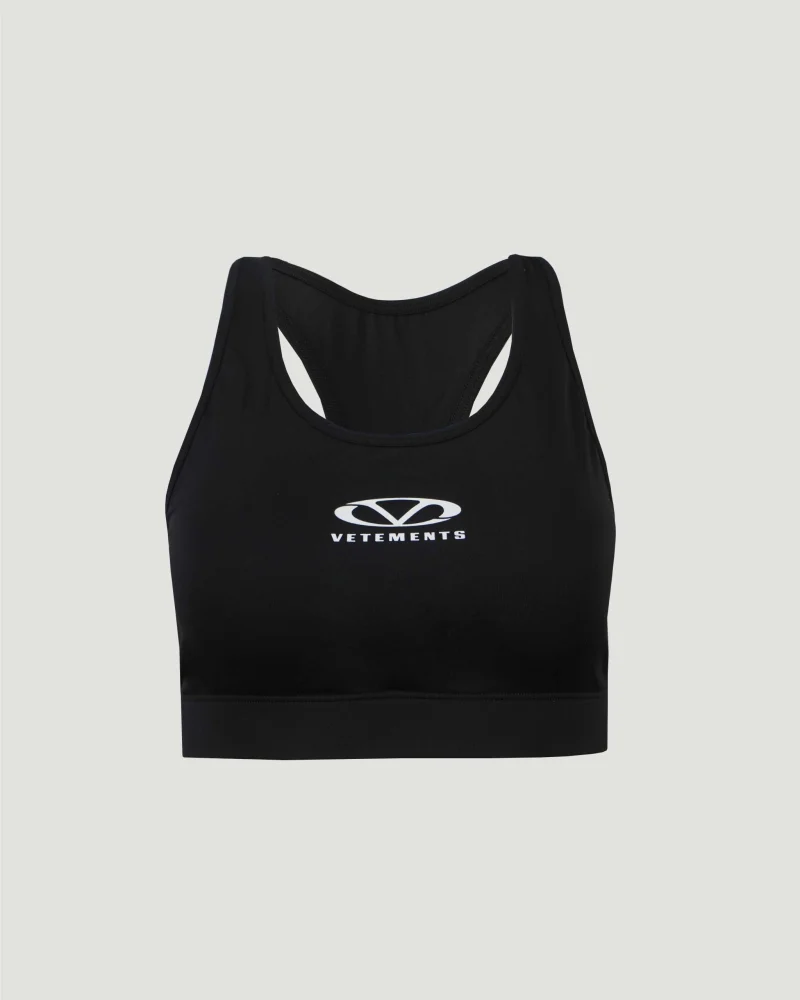 Black Sports Top with Logo