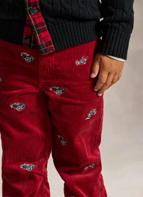 Панталон с бродирани детайли Ralph Lauren Kids 2-7 — снимка 2