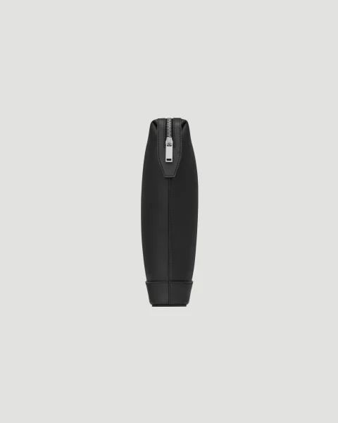 Black Pouch in Leather — снимка 3