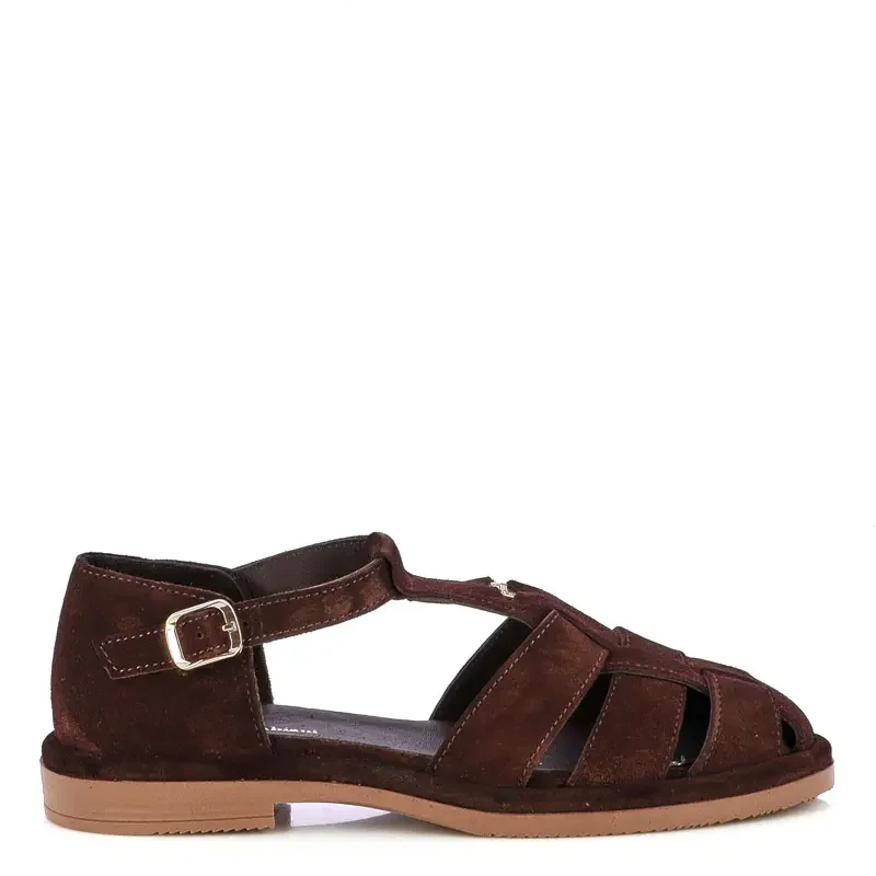 Дамски Равни Сандали CARLO FABIANI – 252-40219 DARK BROWN