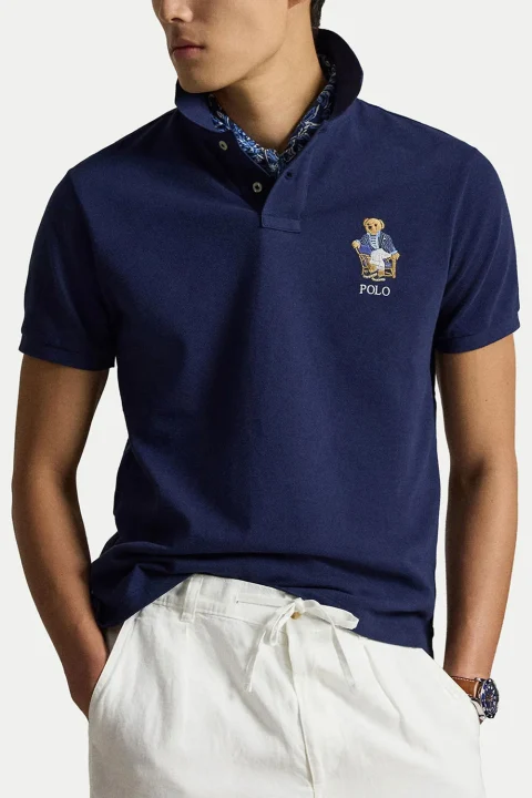 Polo 20/1 Mesh-Knt 710B18546001 410 navy — снимка 2