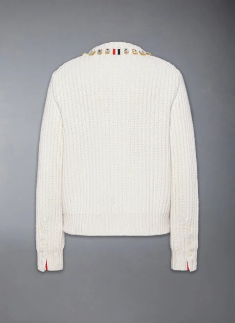 Жилетка от кашмир с кристали Thom Browne — снимка 8