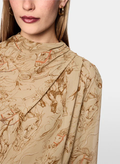 Миди рокля с принт Marc Cain Collections — снимка 11