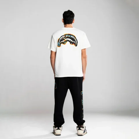 Мъжка бяла тениска OXIDIZED SHARK SPRAYGROUND — снимка 4