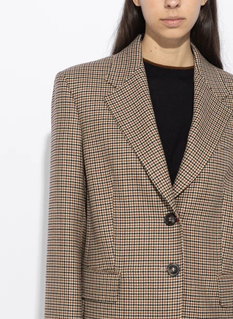 Сако от 100% фина вълна 'Houndstooth' Max Mara Studio Mstsalice — снимка 6