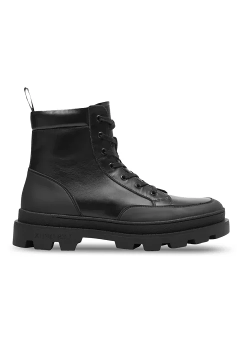 Booties Les Deux Tanner Mid-Top Leather Sneaker LDM820022 100100 black