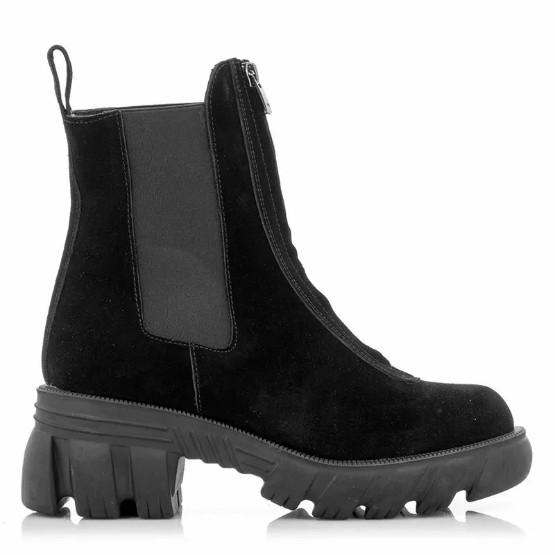 Дамски Боти На Ток CARLO FABIANI – D22KB-4160-LX A20 black suede