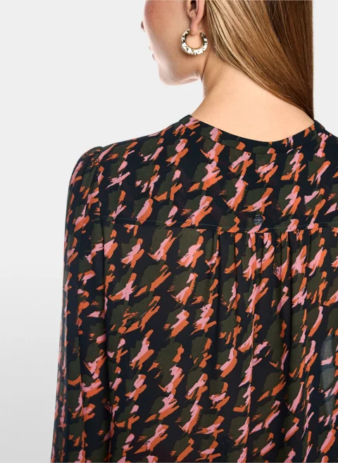 Блуза с принт 'Houndstooth' Marc Cain Collections — снимка 4