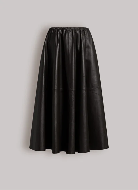 Кожена пола Alberta Ferretti — снимка 4