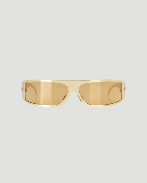 Rectangular Sunglasses in Gold