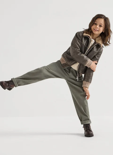 Пуловер от кашмир 'Cable knit' Brunello Cucinelli Kids 12 — снимка 5