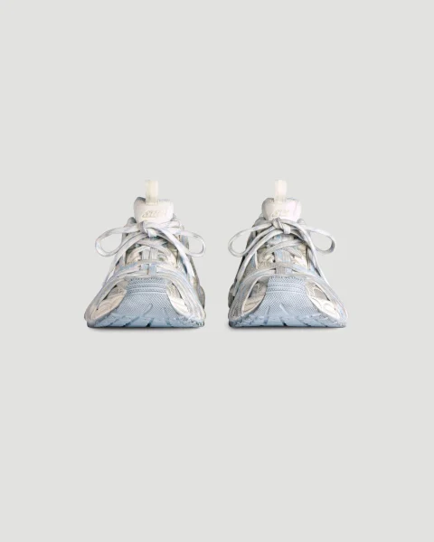 3xl Extreme Laces Logo Sneaker in White/Off White/Light Blue — снимка 3