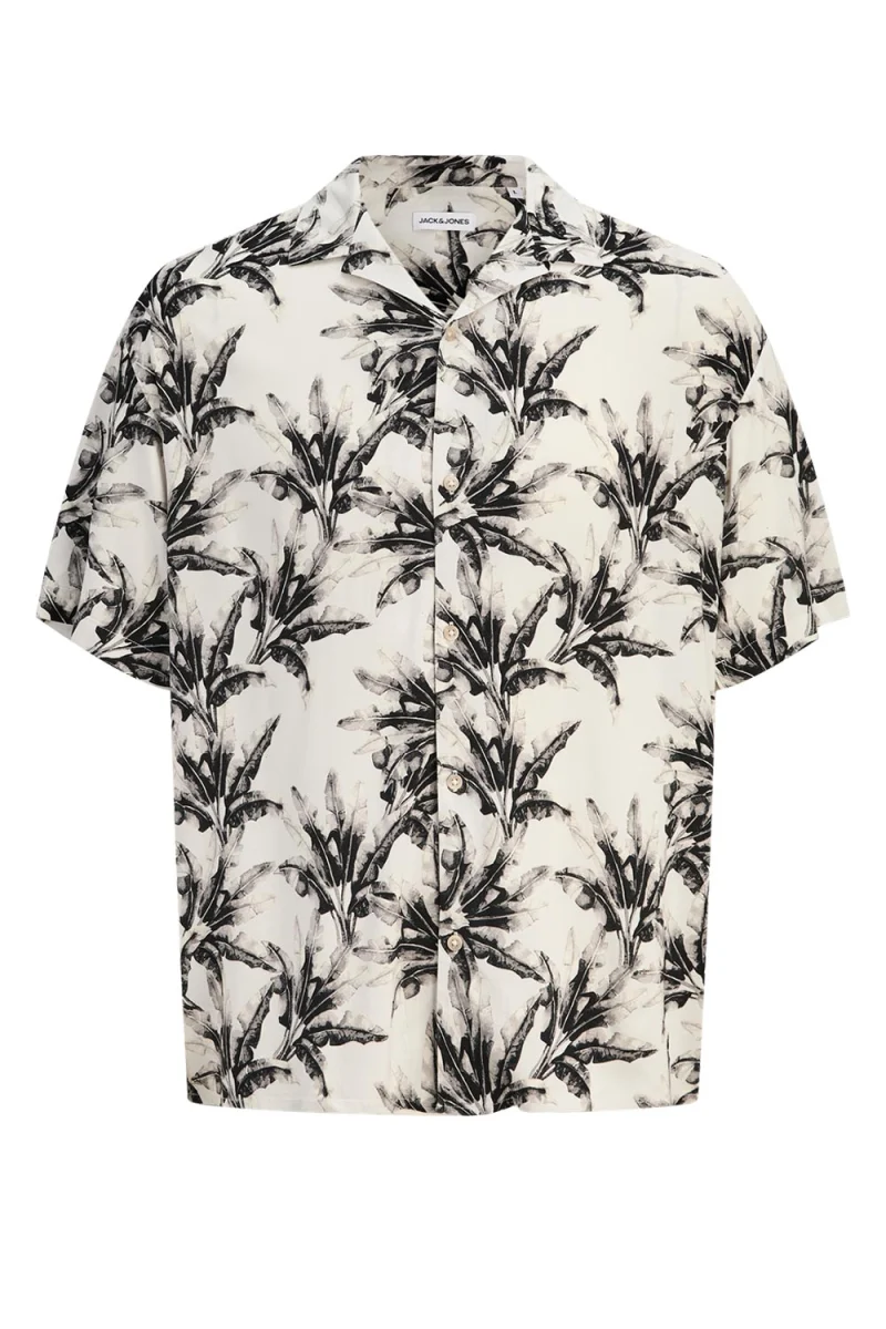 Риза Jjjeff Monochrome Aop Resort Ss 12289980 14-4102 TCX glacier gray