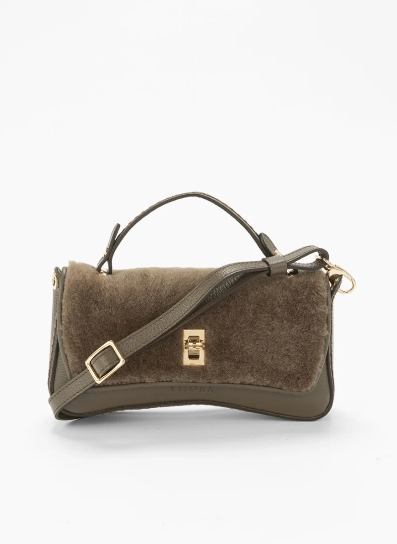 Мини кожена чанта Visona Courmayeur — снимка 9