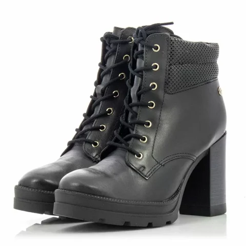 Дамски Боти На Ток BOTTERO – 350103 PRETO/OURO/PRETO — снимка 3