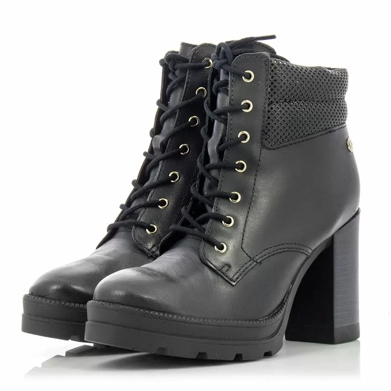 Дамски Боти На Ток BOTTERO – 350103 PRETO/OURO/PRETO — снимка 3