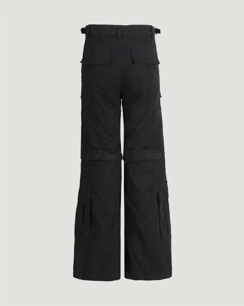 Flared Cargo Pants in Black — снимка 4