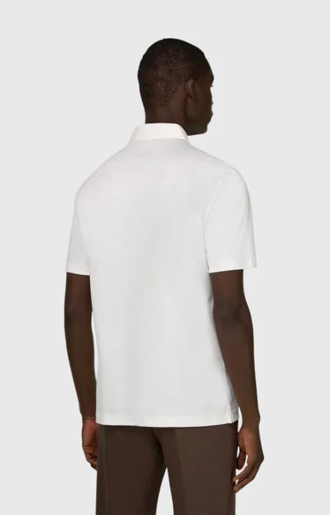 Поло-шърт от копринен бленд — снимка 3