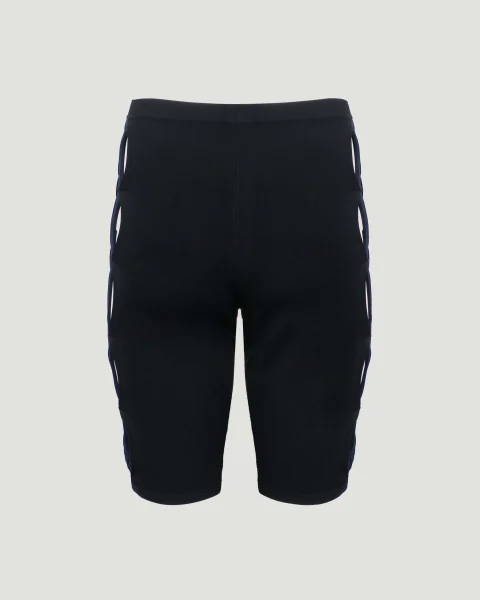 Technical Viscose-Blend Knit Shorts in Black — снимка 3