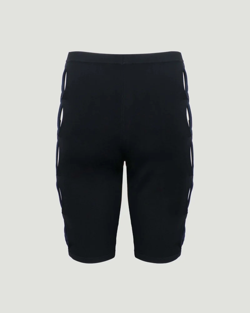 Technical Viscose-Blend Knit Shorts in Black — снимка 3