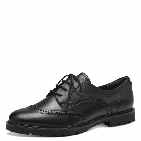 Дамски Ежедневни TAMARIS – 1-23200-41-003 BLACK LEATHER — снимка 3