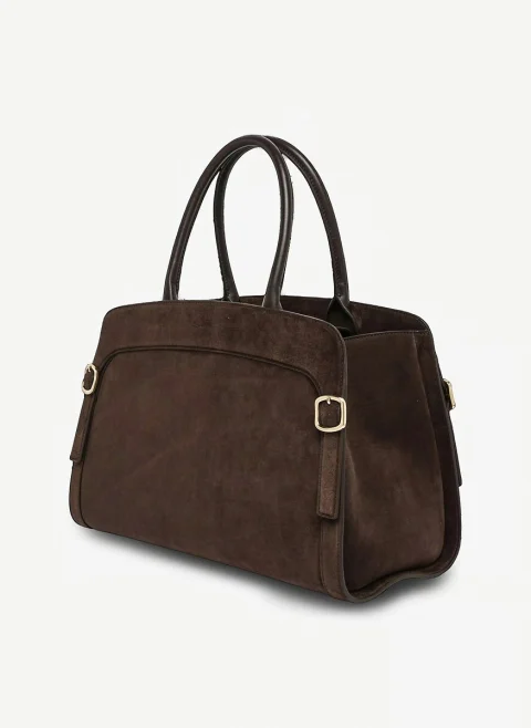 Велурена чанта 'Double Buckle' Santoni L — снимка 3