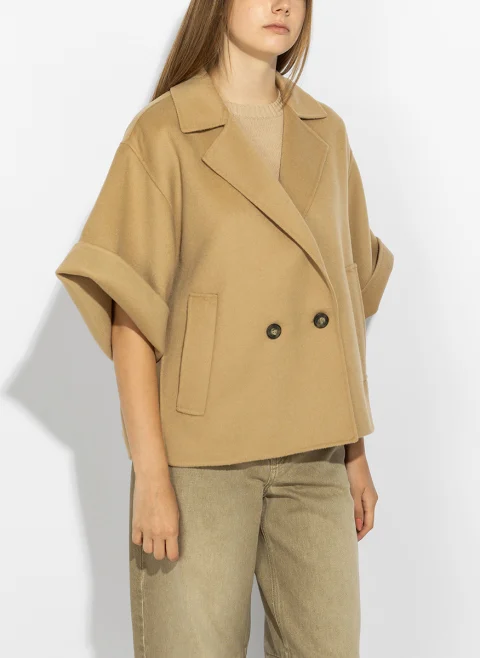 Палто от фина вълна Weekend Max Mara Wkdneo — снимка 4