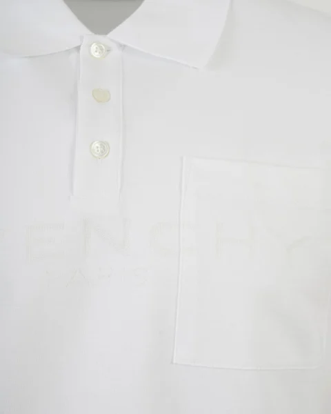 Polo Shirt with Givenchy Paris Jacquard in White — снимка 2