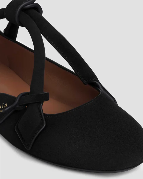 Le Teckel Ballet Flats in Suede Goatskin — снимка 4