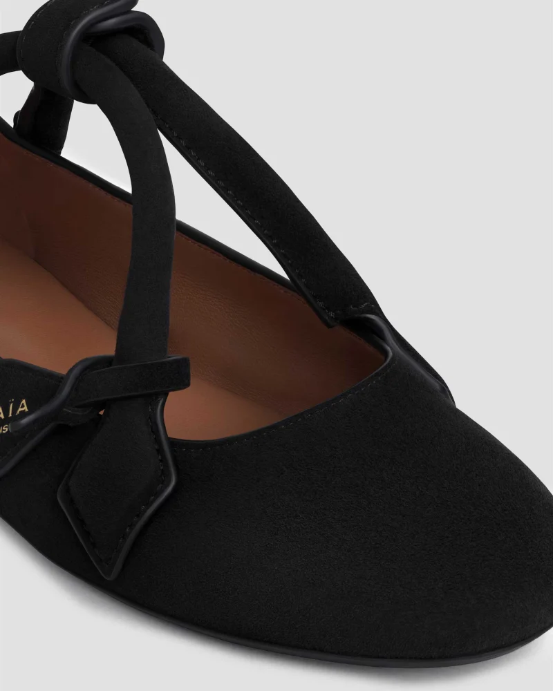 Le Teckel Ballet Flats in Suede Goatskin — снимка 4