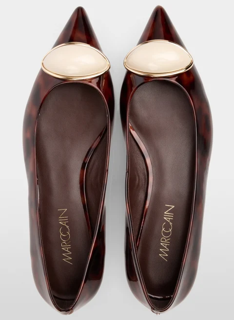Балеринки с метален детайл 'Leopard' Marc Cain Collections — снимка 4