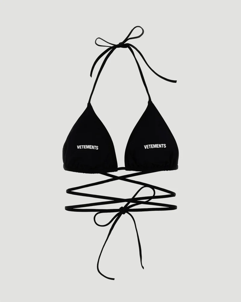 Triangle Cup Bikini Top in Black