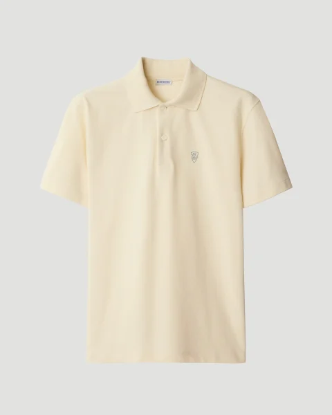 B-Shield Logo Polo Shirt in Tundra