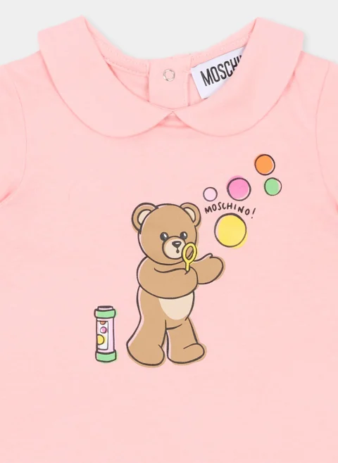 Боди с `Teddy` принт Moschino Kids — снимка 5